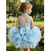 Infant/toddler/baby/children/kids Girl's glitz Pageant evening/prom Dress/clothing 1-6T G284baby blue